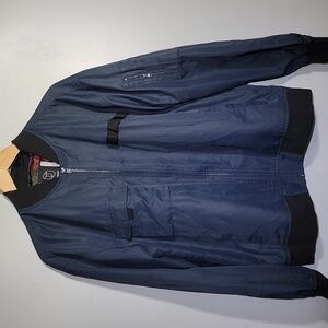ORIGINAL Use Men's Navy Blue Nylon Cargo Tactical Jacket